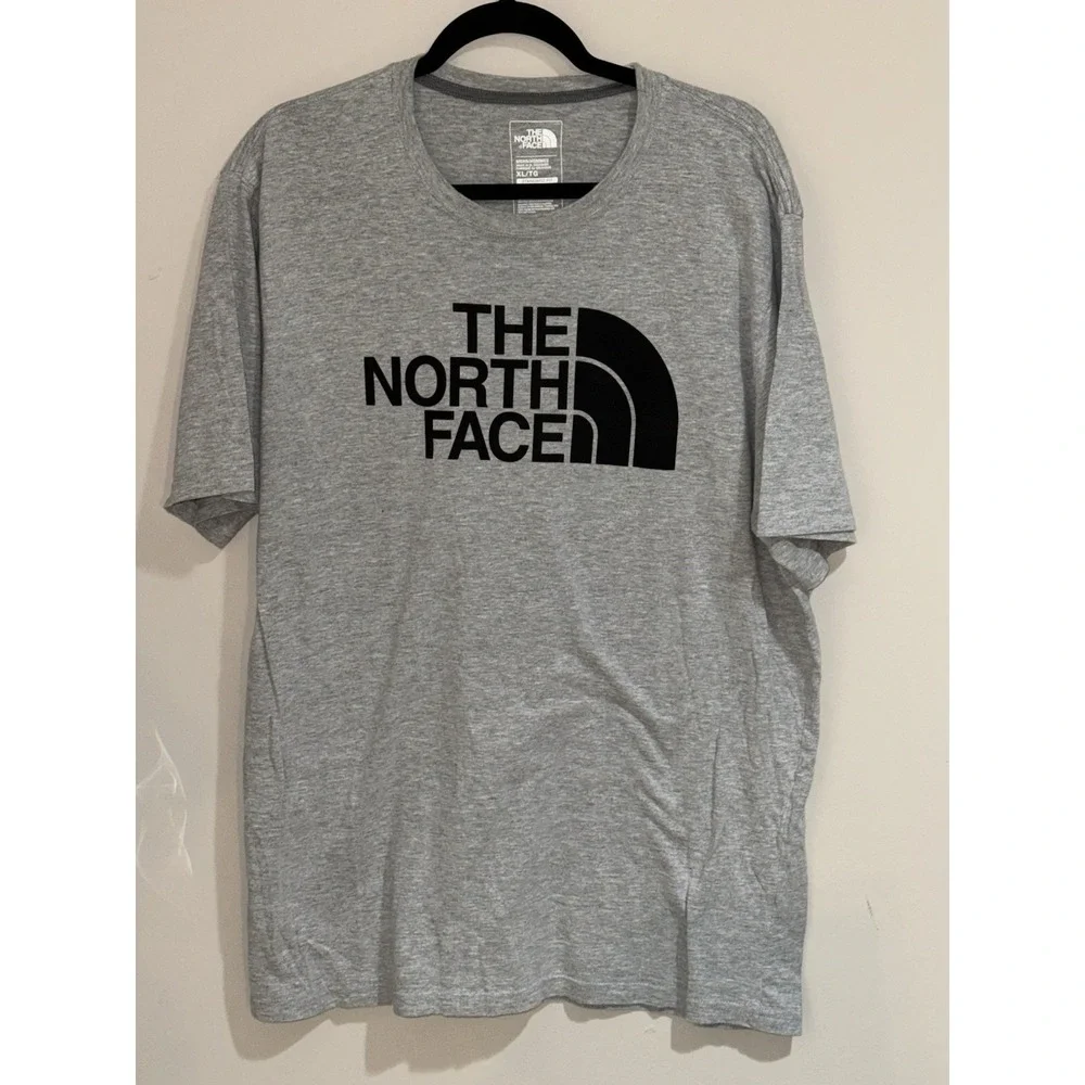 The North Face Men's Unisex XL Half Dome Logo Cotton Blend Light Gray T-Shirt